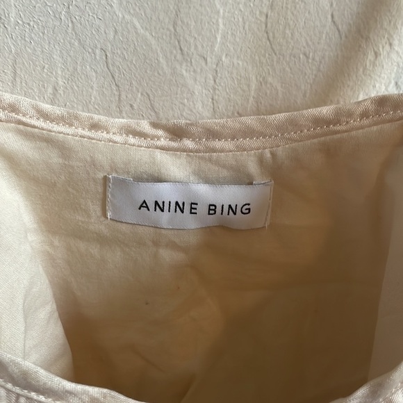 Anine Bing Cream Camisole Top with Delicate Straps - Picture 7 of 10